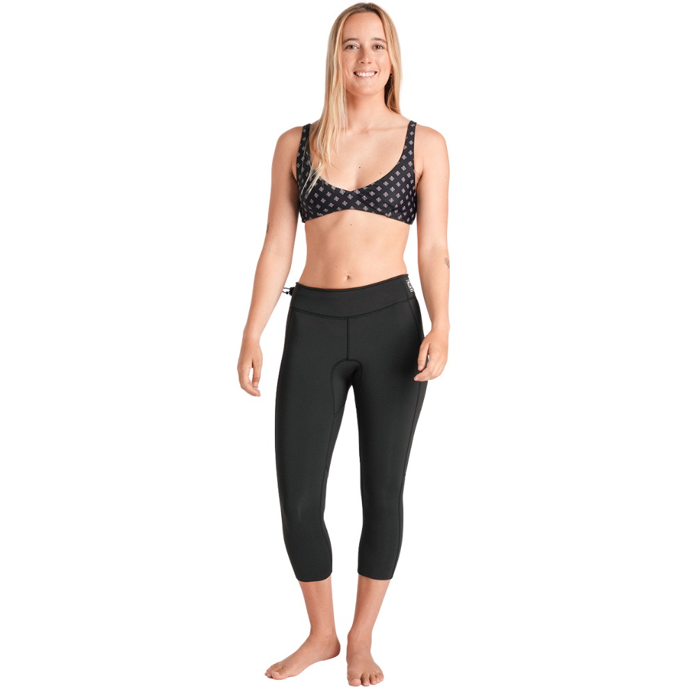 2026 C-Skins Womens Nuwave Solace Lite 1.5mm 3/4 Leggings C-NSOL15LE34 - Black / Black / White